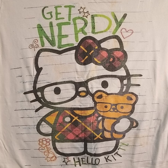 Hello Kitty get nerdy short sleeve shirt XL ❤ - Picture 3 of 5